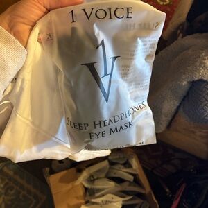 1 Voice Sleep Headphones Eye Mask